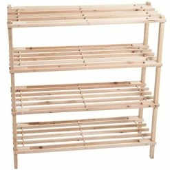 Deals ✔️ Shoe Racks Lavish Home 26.25" X 25" Pine Wood 👟 Shoe Rack 🌟