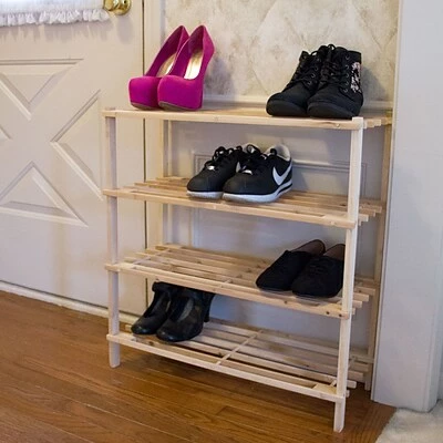 Deals โ๏ธ Shoe Racks Lavish Home 26.25" X 25" Pine Wood ๐ Shoe Rack ๐ 4 Deals โ๏ธ Shoe Racks Lavish Home 26.25" X 25" Pine Wood ๐ Shoe Rack ๐ - Image 2