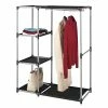 Best deal 😍 Clothes Racks & Portable Closets Whitmor Spacemaker Garment Rack And Shelves, Black 🤩 -Change Your Whole Storage & Organization. unnamed file 329