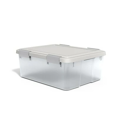 Promo ❤️ Storage Bins & Totes Iris Weathertight 30.6 Qt. Latch Lid Storage Bin, Clear (TR58302) ✔️ 3 Promo ❤️ Storage Bins & Totes Iris Weathertight 30.6 Qt. Latch Lid Storage Bin, Clear (TR58302) ✔️