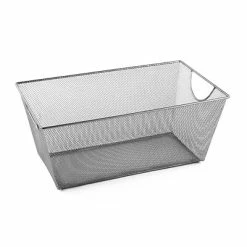 Best Sale ❤️ Storage Bins & Totes Design Ideas 33 Qt. Mesh Zip Box, Silver (351499) 😀