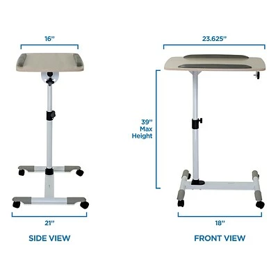 Promo ๐ Rolling Carts Mount-It! Rolling Laptop Tray, Height Adjustable Bedside Cart With Caster Wheels (MI-7946) โค๏ธ 5 Promo ๐ Rolling Carts Mount-It! Rolling Laptop Tray, Height Adjustable Bedside Cart With Caster Wheels (MI-7946) โค๏ธ - Image 3