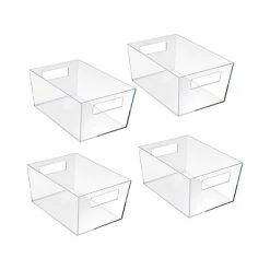 Discount ๐ Storage Bins & Totes Azar Large Open Lid Storage Tote, Clear, 4/Pack (556237) ๐