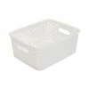 Buy ⭐ Decorative Boxes & Baskets Simplify Small Resin Wicker Storage Bin, White (25167-WHITE) 🛒