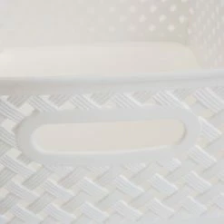 Buy ⭐ Decorative Boxes & Baskets Simplify Small Resin Wicker Storage Bin, White (25167-WHITE) 🛒 -Change Your Whole Storage & Organization. unnamed file 382