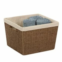 Cheapest 😀 Honey-Can-Do Decorative Boxes & Baskets Honey Can Do Paper Rope Storage Tote With Liner Brown (STO-03566) 🥰 -Change Your Whole Storage & Organization. unnamed file 416