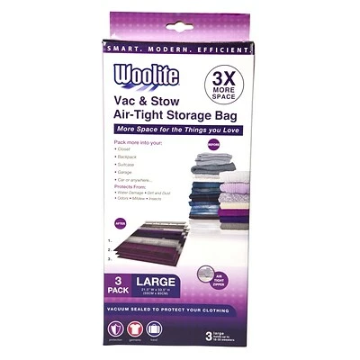 Deals ๐ Woolite 3 Piece Air-Tight Large Vacuum Storage Bags โญ 3 Deals ๐ Woolite 3 Piece Air-Tight Large Vacuum Storage Bags โญ