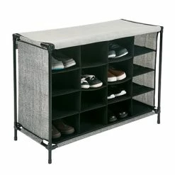 Best deal ⌛ Shoe Storage Simplify 👟 Shoe Cubby, 16 Compartment, Black (23200-BLACK) 💯 -Change Your Whole Storage & Organization. unnamed file 429