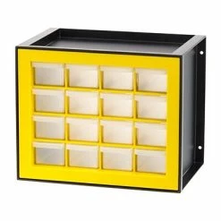 Best deal ๐ฅ Storage Drawers Iris 16-Drawer Desktop Storage Cabinet, Black/Yellow (500173) ๐