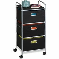 Best reviews of 🎁 Honey-Can-Do Cloth & Soft Storage Honey Can Do 3 Drawer Fabric Storage Cart, Black (CRT-02184) 🥰