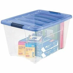 Buy ⭐ Storage Bins & Totes IRIS Stack & Pull 54 Qt. Latch Lid Storage Box, Clear (100242) ⭐