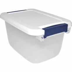 Budget 😀 Storage Bins & Totes Hefty 6.5 Qt. Latch Lid Storage Tote, Clear/White, 8/Pack (7099-010000044) ⌛