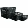 Cheapest 🥰 Advantus Plastic Weave Bins, Black, 3/Pack 💯 -Change Your Whole Storage & Organization. unnamed file 509
