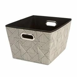 Flash Sale ๐ฅฐ The Macbeth Collection Storage Bins & Totes Closet Candie Storage Tote, Large, Geo Natural (M-77829) ๐