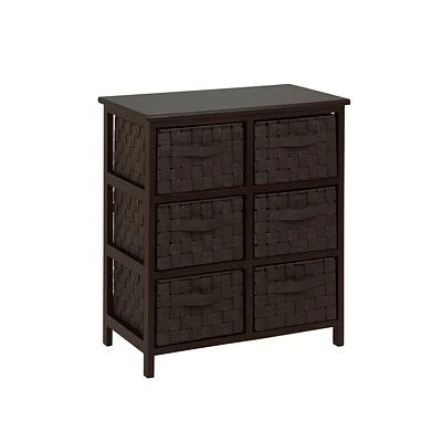 Promo ๐ Honey-Can-Do Honey Can Do Storage Drawers Honey Can Do Woven Strap 6 Drawer Chest With Wooden Frame, Espresso Black ( TBL-03759 ) ๐ 4 Promo ๐ Honey-Can-Do Honey Can Do Storage Drawers Honey Can Do Woven Strap 6 Drawer Chest With Wooden Frame, Espresso Black ( TBL-03759 ) ๐ - Image 2