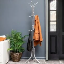 Buy 🎁 Clothes Racks & Portable Closets Mind Reader Standing Metal 11 Hook 🧥 Coat Rack, Silver (COATRACK11-SIL) 🥰 -Change Your Whole Storage & Organization. unnamed file 547