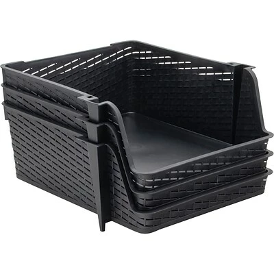 Brand new ๐ Storage Bins & Totes Advantus Nest And Stack Open Lid Storage Bin, Black, 3/Pack (39221) โค๏ธ 4 Brand new ๐ Storage Bins & Totes Advantus Nest And Stack Open Lid Storage Bin, Black, 3/Pack (39221) โค๏ธ - Image 2