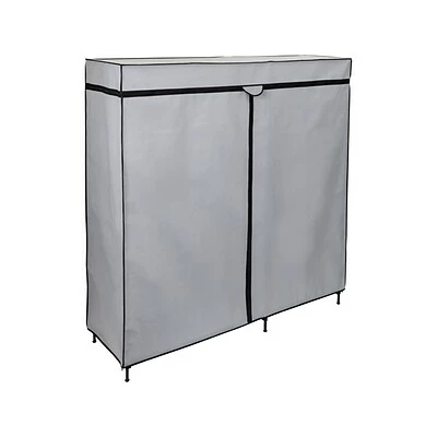 Budget โค๏ธ Clothes Racks & Portable Closets Honey-Can-Do 63" X 60" Portable Wardrobe Closet With Cover, Gray/Black Steel/Polyester (WRD-09198) ๐คฉ 4 Budget โค๏ธ Clothes Racks & Portable Closets Honey-Can-Do 63" X 60" Portable Wardrobe Closet With Cover, Gray/Black Steel/Polyester (WRD-09198) ๐คฉ - Image 2