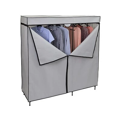 Budget โค๏ธ Clothes Racks & Portable Closets Honey-Can-Do 63" X 60" Portable Wardrobe Closet With Cover, Gray/Black Steel/Polyester (WRD-09198) ๐คฉ 6 Budget โค๏ธ Clothes Racks & Portable Closets Honey-Can-Do 63" X 60" Portable Wardrobe Closet With Cover, Gray/Black Steel/Polyester (WRD-09198) ๐คฉ - Image 4
