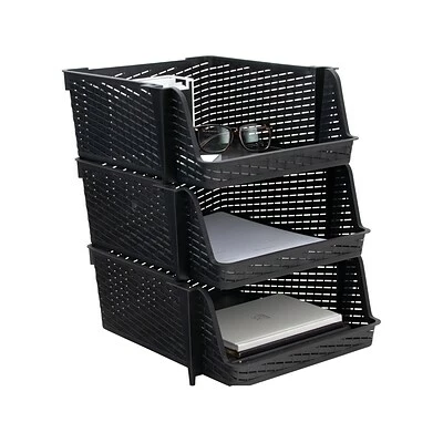 Brand new ๐ Storage Bins & Totes Advantus Nest And Stack Open Lid Storage Bin, Black, 3/Pack (39221) โค๏ธ 5 Brand new ๐ Storage Bins & Totes Advantus Nest And Stack Open Lid Storage Bin, Black, 3/Pack (39221) โค๏ธ - Image 3