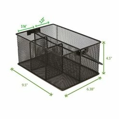 Discount 🎁 Decorative Boxes & Baskets Mind Reader Mesh Storage Basket, Black (MESHBASKET-BLK) 👍 -Change Your Whole Storage & Organization. unnamed file 577