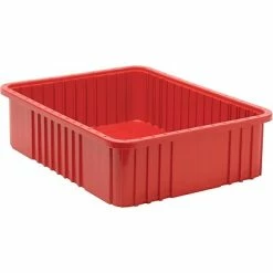 Best Sale ❤️ Storage Bins & Totes Quantum Storage Systems Store-Max 101.44 Open Lid Storage Bin, Red, 3/Carton (QSB814RDCT) 💯