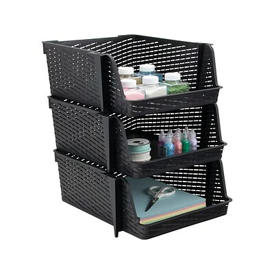 Brand new ๐ Storage Bins & Totes Advantus Nest And Stack Open Lid Storage Bin, Black, 3/Pack (39221) โค๏ธ 8 Brand new ๐ Storage Bins & Totes Advantus Nest And Stack Open Lid Storage Bin, Black, 3/Pack (39221) โค๏ธ - Image 6