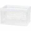 Brand new ✨ Storage Bins & Totes Iris Open Lid Collapsible Storage Crate, Clear (100712) 🌟 -Change Your Whole Storage & Organization. unnamed file 602