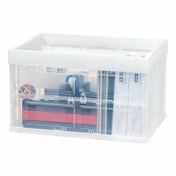 Brand new ✨ Storage Bins & Totes Iris Open Lid Collapsible Storage Crate, Clear (100712) 🌟 -Change Your Whole Storage & Organization. unnamed file 604