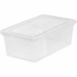 New 🥰 Storage Bins & Totes Iris 6 Qt. Snap Lid Storage Box, Clear (200401) 🛒