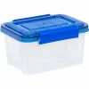 Top 10 🌟 Storage Bins & Totes Iris WeatherPro 6.5 Qt. Latch Lid Storage Bin, Clear/Blue (500198) 🔥 -Change Your Whole Storage & Organization. unnamed file 620