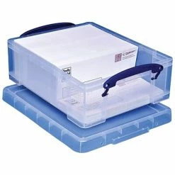 Outlet ⭐ Stackable Storage Boxes & Bins Really Useful Box® 8.1 Liter Snap Lid Storage Bin, Clear (8.1L CL) 💯