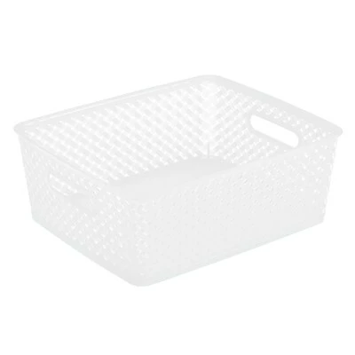 Brand new ๐ Decorative Boxes & Baskets Simplify's Medium Resin Wicker Storage Bin In White ๐คฉ 3 Brand new ๐ Decorative Boxes & Baskets Simplify's Medium Resin Wicker Storage Bin In White ๐คฉ