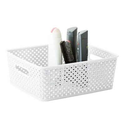 Brand new ๐ Decorative Boxes & Baskets Simplify's Medium Resin Wicker Storage Bin In White ๐คฉ 4 Brand new ๐ Decorative Boxes & Baskets Simplify's Medium Resin Wicker Storage Bin In White ๐คฉ - Image 2
