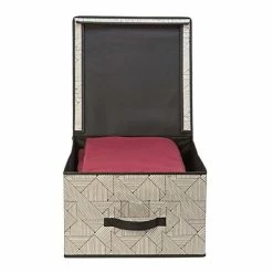 Best Sale 😀 The Macbeth Collection Storage Bins & Totes Closet Candie Storage Box, Geo Natural (M-77818) ❤️ -Change Your Whole Storage & Organization. unnamed file 684
