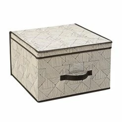 Best Sale 😀 The Macbeth Collection Storage Bins & Totes Closet Candie Storage Box, Geo Natural (M-77818) ❤️ -Change Your Whole Storage & Organization. unnamed file 685