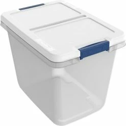 Best deal ⌛ Storage Bins & Totes Hefty 29 Qt. Latch Lid Storage Tote, Clear/White, 6/Pack (7102-010000044) 😉