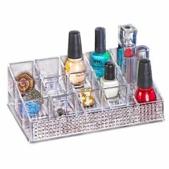 Best Pirce 🤩 Closet Storage & Organizers Laura Ashley Cosmetic And Jewelry Holder, 15 Section (LA-96721) 🎁 -Change Your Whole Storage & Organization. unnamed file 699