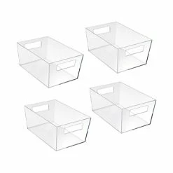 Promo 🥰 Storage Bins & Totes Azar X-Large Open Lid Storage Tote, Clear, 4/Pack (556239) 😀