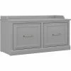 Budget 🔥 Kathy Ireland® Home By Bush Furniture 👟 Shoe Racks Kathy Ireland® Home By Bush Furniture Woodland 👟 Shoe Storage Bench With Doors, 40", Cape Cod Gray (WDS140CG-03) 🛒 -Change Your Whole Storage & Organization. unnamed file 731