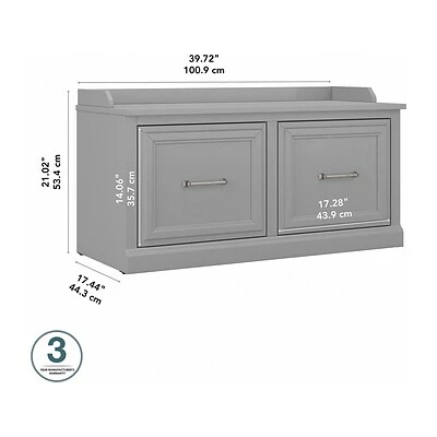Budget ๐ฅ Kathy Ireland® Home By Bush Furniture ๐ Shoe Racks Kathy Irelandยฎ Home By Bush Furniture Woodland ๐ Shoe Storage Bench With Doors, 40", Cape Cod Gray (WDS140CG-03) ๐ 7 Budget ๐ฅ Kathy Ireland® Home By Bush Furniture ๐ Shoe Racks Kathy Irelandยฎ Home By Bush Furniture Woodland ๐ Shoe Storage Bench With Doors, 40", Cape Cod Gray (WDS140CG-03) ๐ - Image 5
