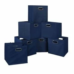 Discount 🎉 Storage Bins & Totes Niche Cubo 29.93 Qt. Foldable Fabric Storage Bins, Blue, 12/Pack (HTOTE12PKBE) 🥰