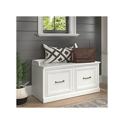 Best Pirce ๐ Kathy Ireland® Home By Bush Furniture ๐ Shoe Racks Kathy Irelandยฎ Home By Bush Furniture Woodland ๐ Shoe Storage Bench With Doors, 40", White Ash (WDS140WAS-03) ๐ 4 Best Pirce ๐ Kathy Ireland® Home By Bush Furniture ๐ Shoe Racks Kathy Irelandยฎ Home By Bush Furniture Woodland ๐ Shoe Storage Bench With Doors, 40", White Ash (WDS140WAS-03) ๐ - Image 2