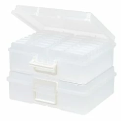 Flash Sale 👍 Storage Bins & Totes IRIS Craft Snap Lid Keeper, Clear, 2 Pack (585162) 🥰