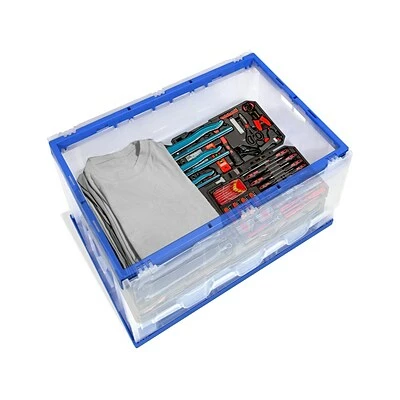 Buy ๐ Crates Mount-It! 68.68 Qt. Hinged Lid Storage Bin, Clear/Blue, 3/Pack (MI-910) ๐งจ 4 Buy ๐ Crates Mount-It! 68.68 Qt. Hinged Lid Storage Bin, Clear/Blue, 3/Pack (MI-910) ๐งจ - Image 2