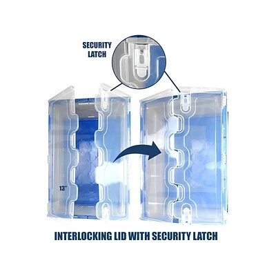 Buy ๐ Crates Mount-It! 68.68 Qt. Hinged Lid Storage Bin, Clear/Blue, 3/Pack (MI-910) ๐งจ 8 Buy ๐ Crates Mount-It! 68.68 Qt. Hinged Lid Storage Bin, Clear/Blue, 3/Pack (MI-910) ๐งจ - Image 6