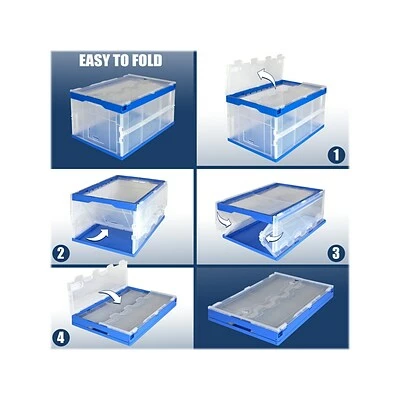 Buy ๐ Crates Mount-It! 68.68 Qt. Hinged Lid Storage Bin, Clear/Blue, 3/Pack (MI-910) ๐งจ 10 Buy ๐ Crates Mount-It! 68.68 Qt. Hinged Lid Storage Bin, Clear/Blue, 3/Pack (MI-910) ๐งจ - Image 8
