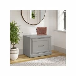 Discount 🤩 Kathy Ireland® Home By Bush Furniture 👟 Shoe Racks Kathy Ireland® Home By Bush Furniture Woodland Small 👟 Shoe Bench With Drawer, 24", Cape Cod Gray (WDS124CG-03) 🌟 -Change Your Whole Storage & Organization. unnamed file 816