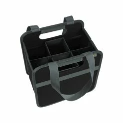 Deals ๐ Decorative Boxes & Baskets Meori 10.4" X 10.8" X 7.1" Wine Carrier, Lava Black (A100432) ๐