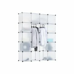 Budget 👍 Clothes Racks & Portable Closets Mount-It! 69.7" X 42.1" Portable Closet Rack, White/Black, Plastic (WI-4031) 😍 -Change Your Whole Storage & Organization. unnamed file 853